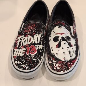 Vans Black and Red Friday the 13th Sneakers